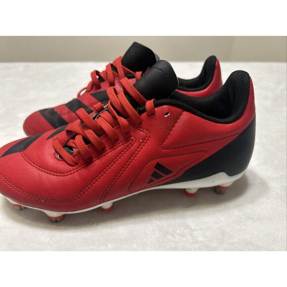 Adidas Adizero RS15 Size 4.5 Red Black Rugby Soccer Cleats Boots Ultimate SG - Picture 5 of 7